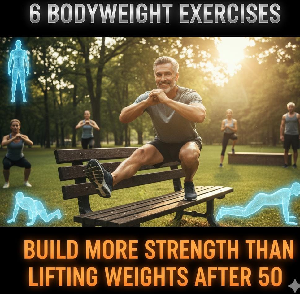6 Bodyweight Exercises That Build More Strength Than Lifting Weights After 50 3 6 Bodyweight Exercises That Build More Strength