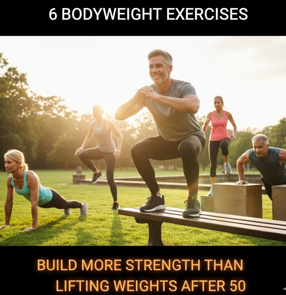 6 Bodyweight Exercises That Build More Strength Than Lifting Weights After 50 2 6 Bodyweight Exercises That Build More Strength