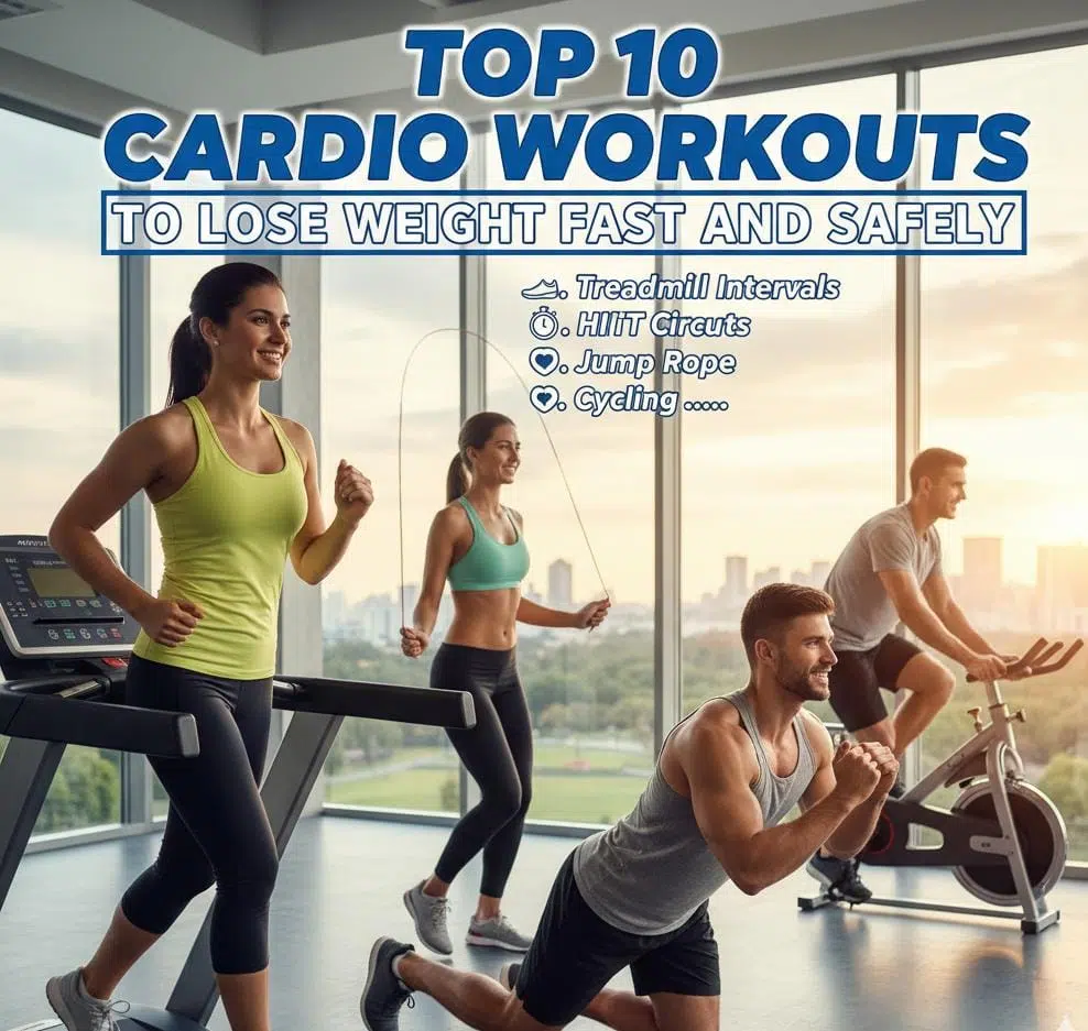 Top 10 Cardio Workouts To Lose Weight Fast and Safely