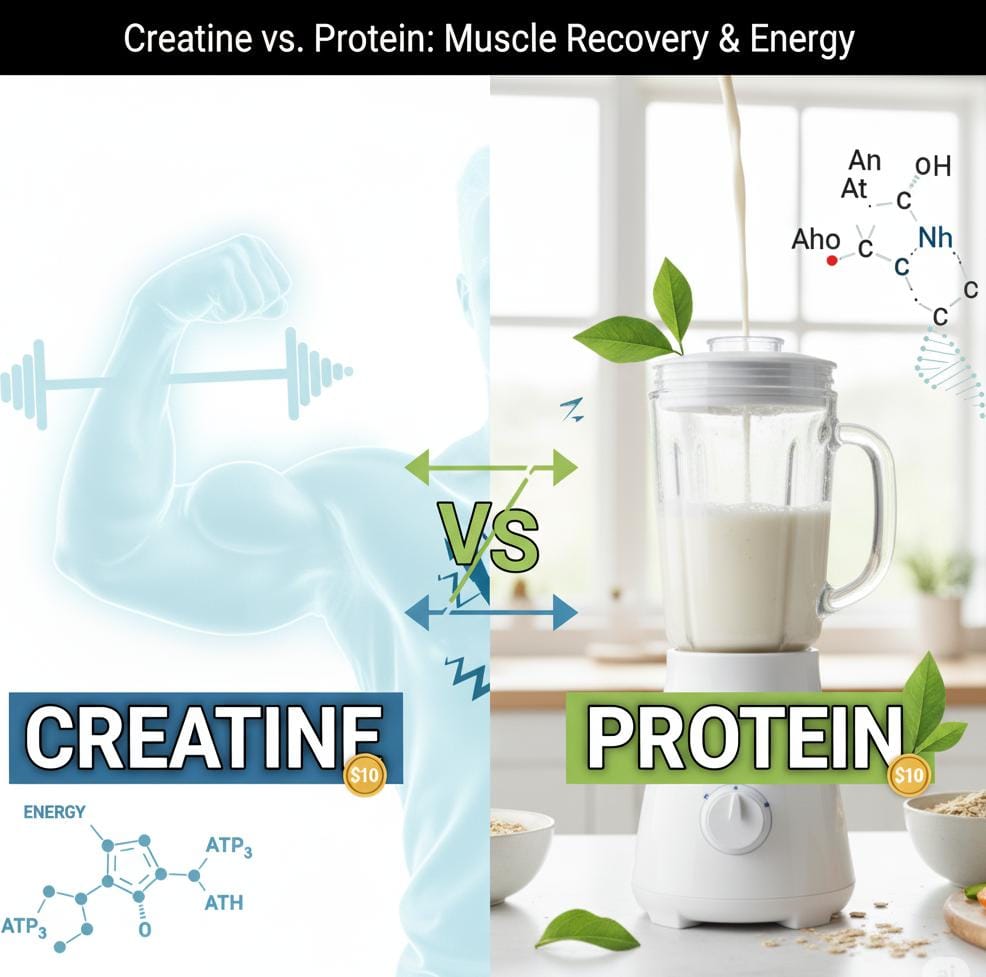 Creatine vs Protein: The Ultimate Showdown for Muscle Recovery and Energy