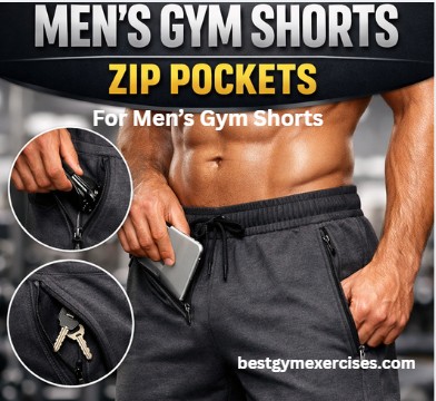 Men's Gym Shorts With Zip Pockets 2 Men's Gym Shorts With Zip Pockets