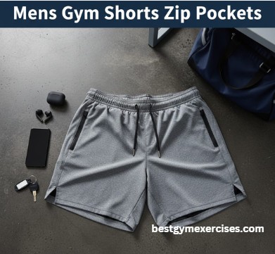 Men's Gym Shorts With Zip Pockets 3 Men's Gym Shorts With Zip Pockets