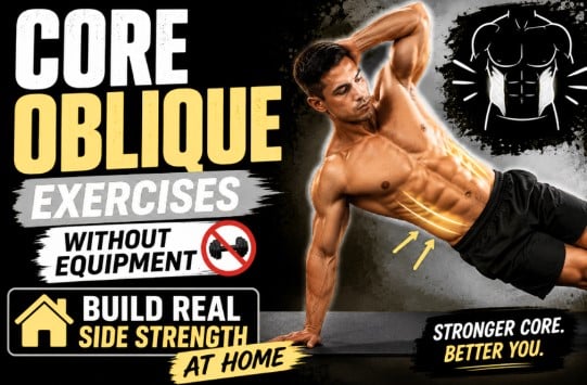 Core oblique exercises without equipment