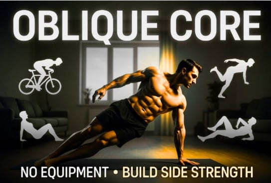 Core oblique exercises without equipment
