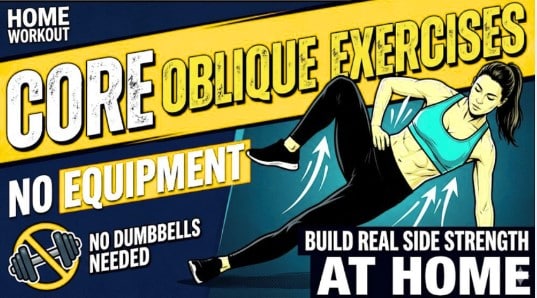 Core oblique exercises without equipment