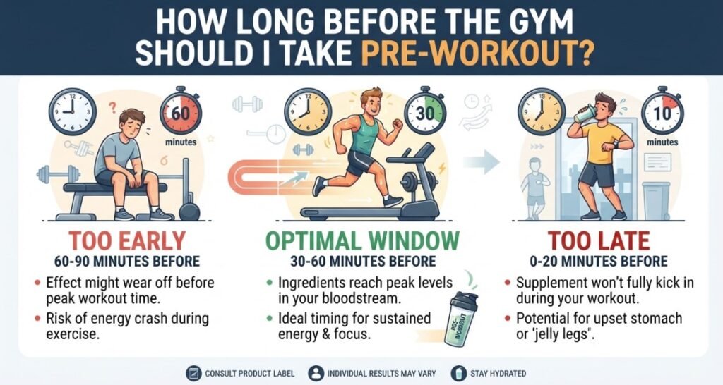 How Long Before the Gym Should I Take Pre Workout