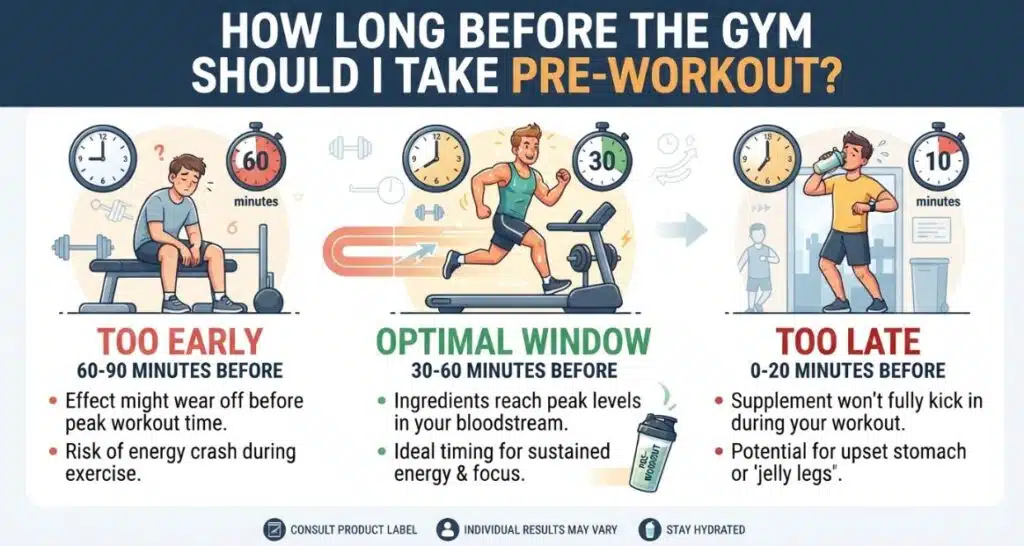 How Long Before the Gym Should I Take Pre Workout